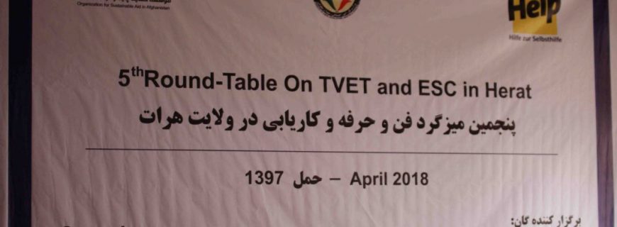 Fifth TVET and EESC Round-Table in Herat