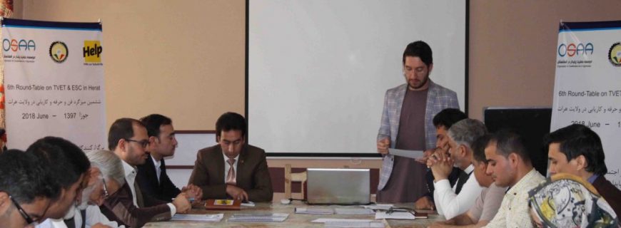 Sixth TVET and EESC Round-Table in Herat