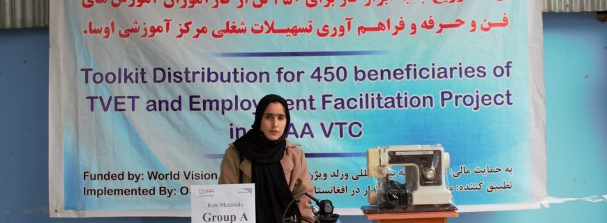 Holding Technical and Vocational Educational Training for 450 beneficiaries in Herat Province