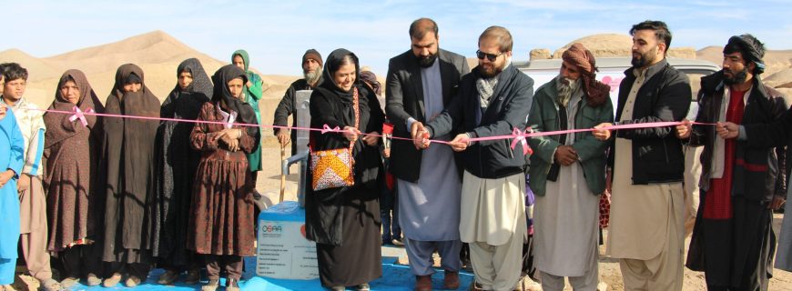 OSAA provided access to clean water for the EQ-affected people of Jar-e-Khushk Village through construction of one hand pump well